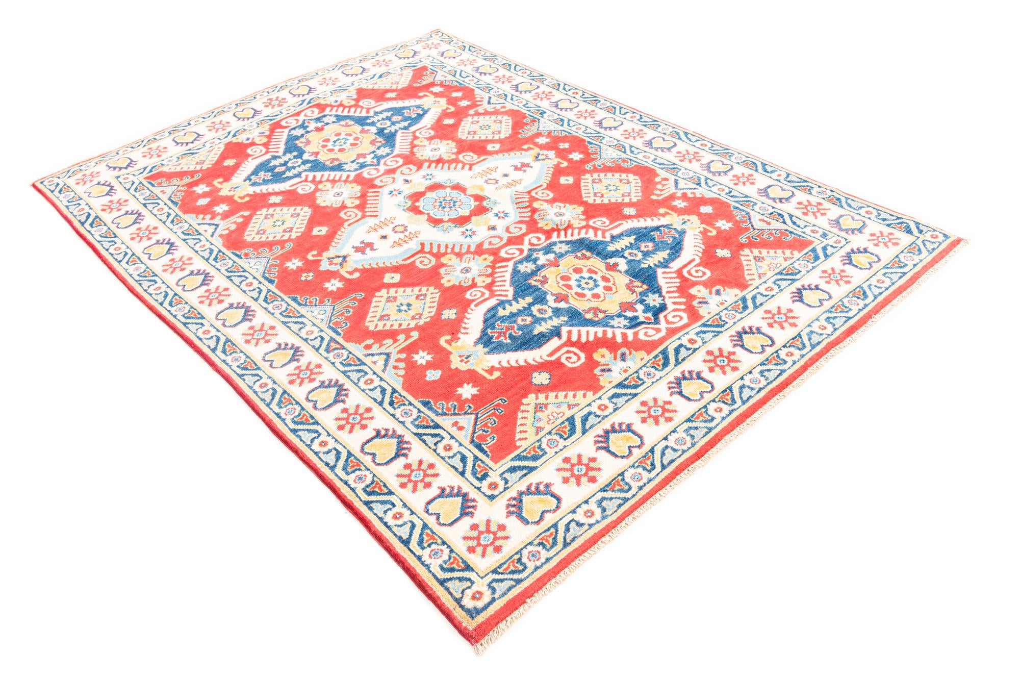 5' x 7' Hand Knotted Kazak Rug