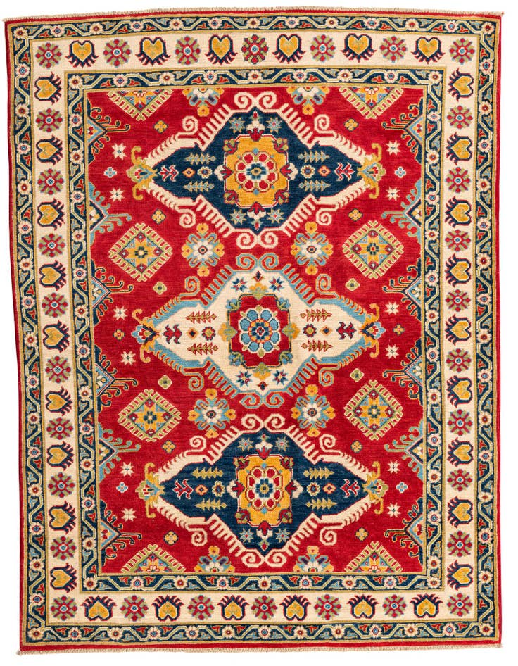 Detail image of 5' x 7' Hand Knotted Kazak Rug