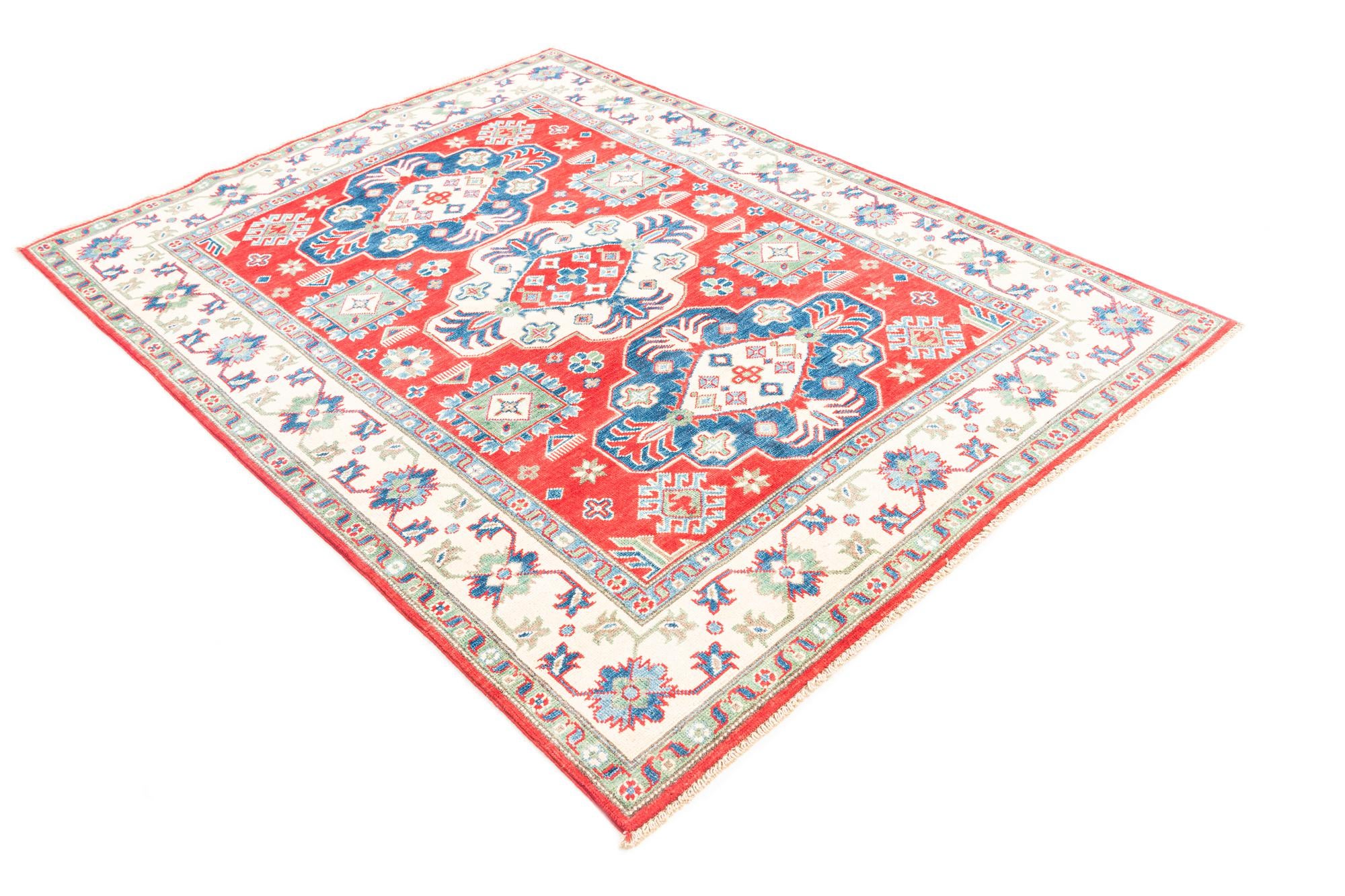 5' x 6' 8 Hand Knotted Kazak Rug