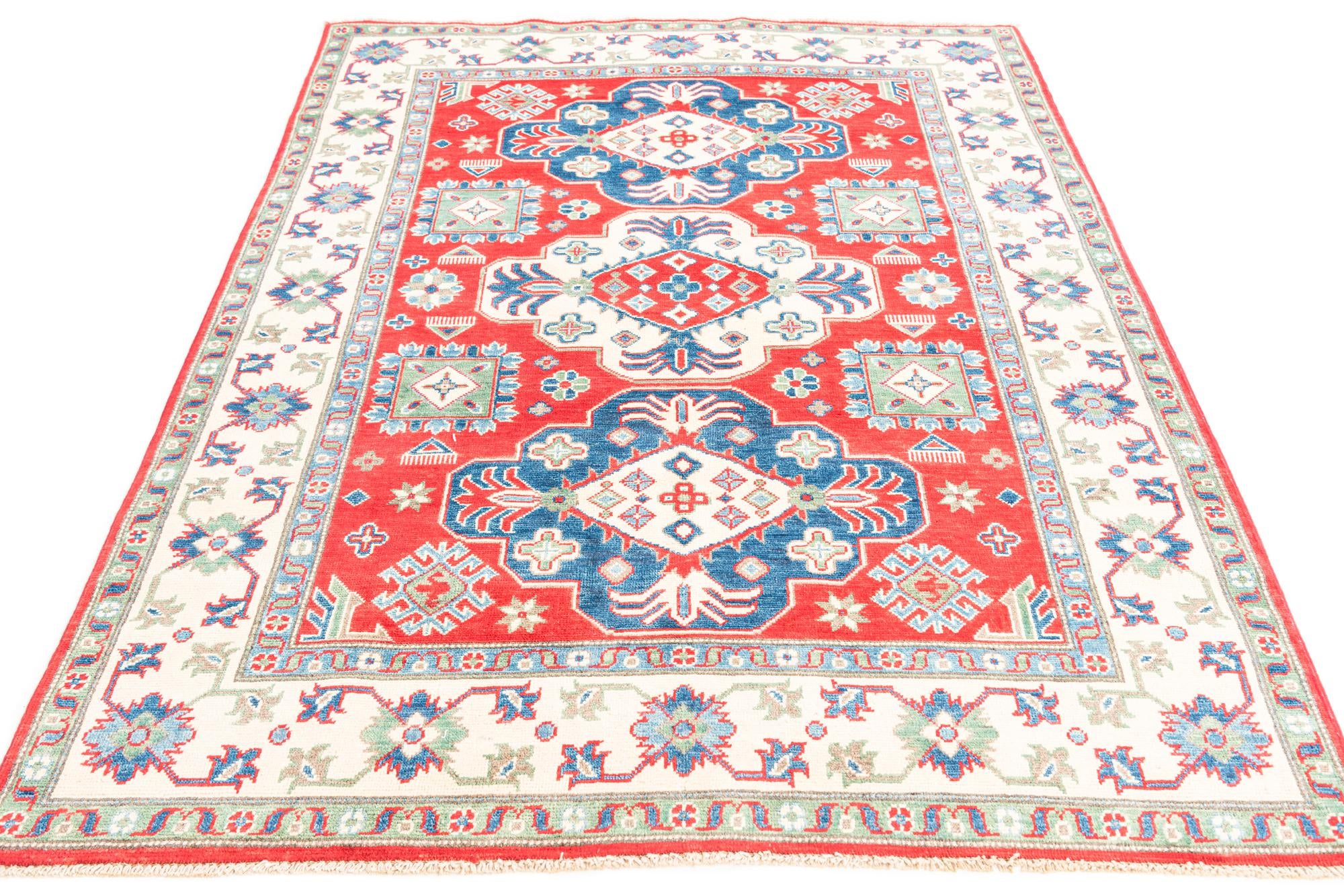 5' x 6' 8 Hand Knotted Kazak Rug