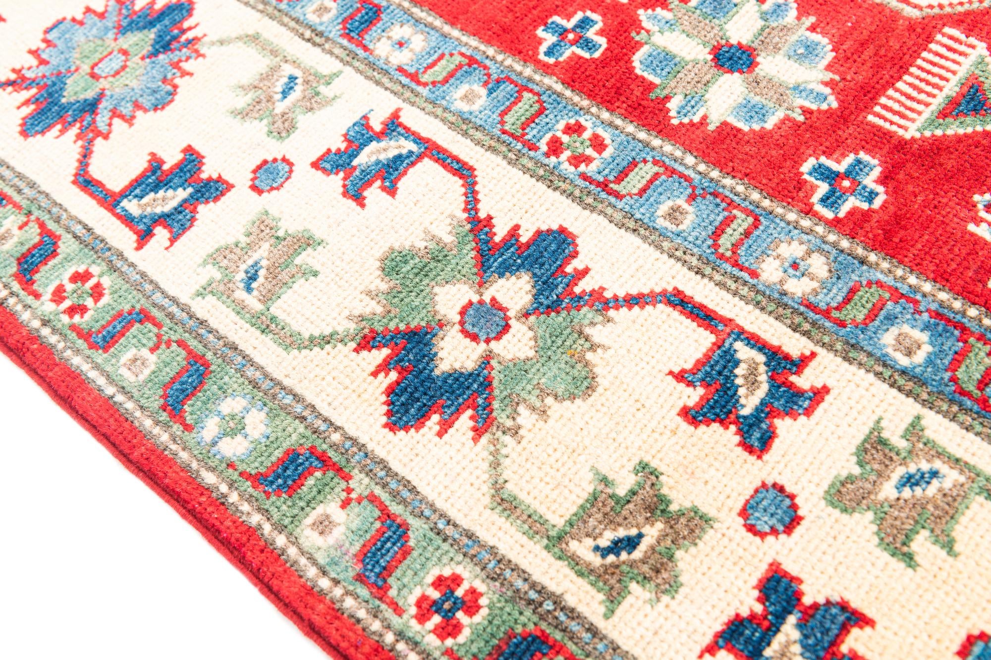 5' x 6' 8 Hand Knotted Kazak Rug
