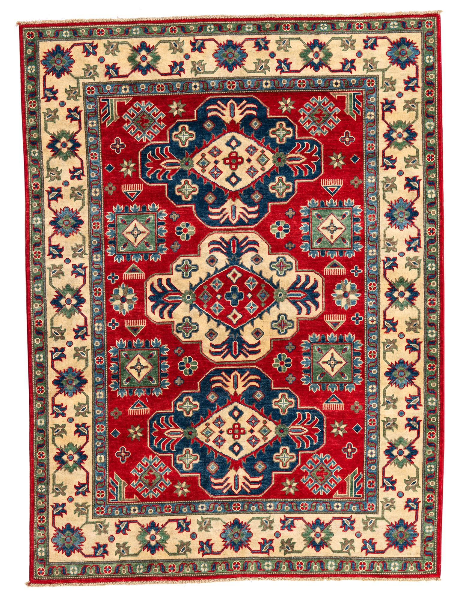 5' x 6' 8 Hand Knotted Kazak Rug