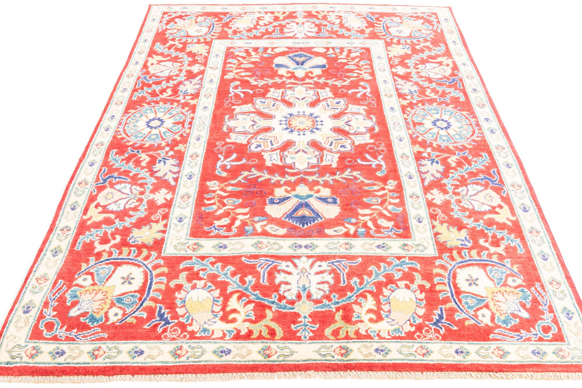 5' x 7' Hand Knotted Kazak Rug