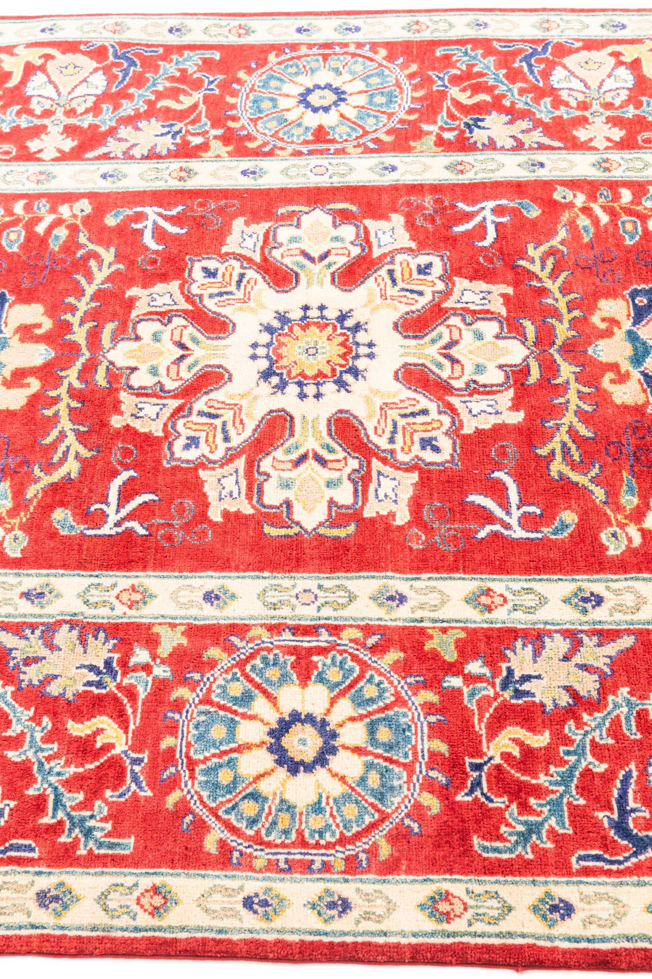 5' x 7' Hand Knotted Kazak Rug