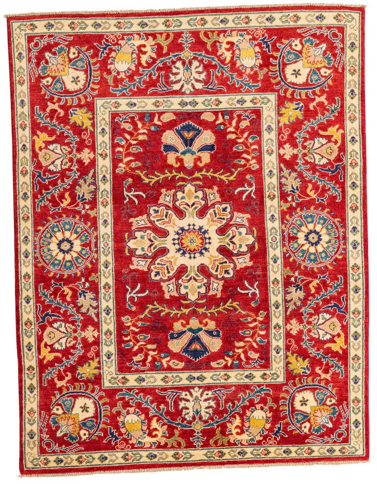 Detail image of 5' x 7' Hand Knotted Kazak Rug