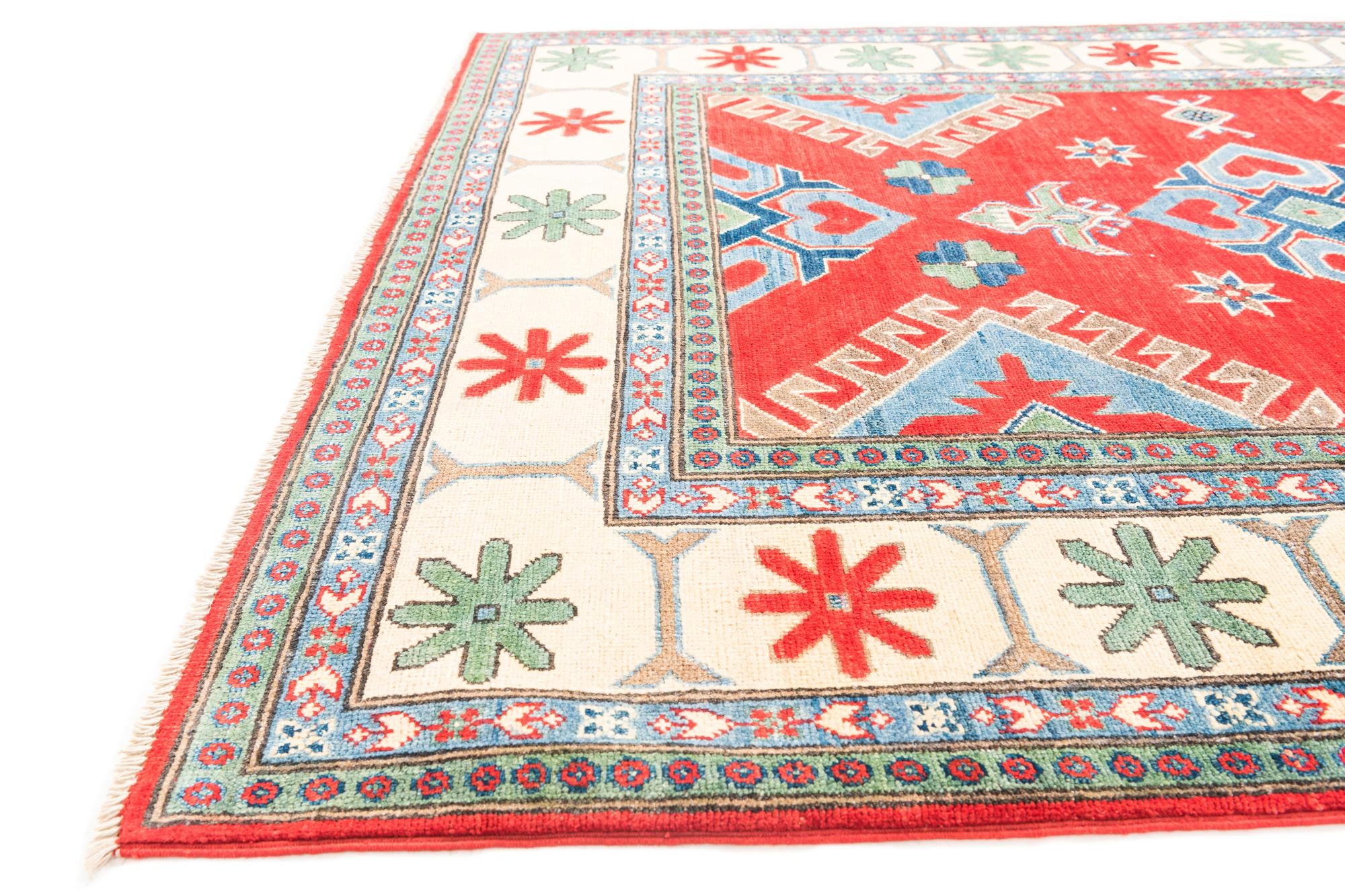 4' 9 x 6' 7 Hand Knotted Kazak Rug