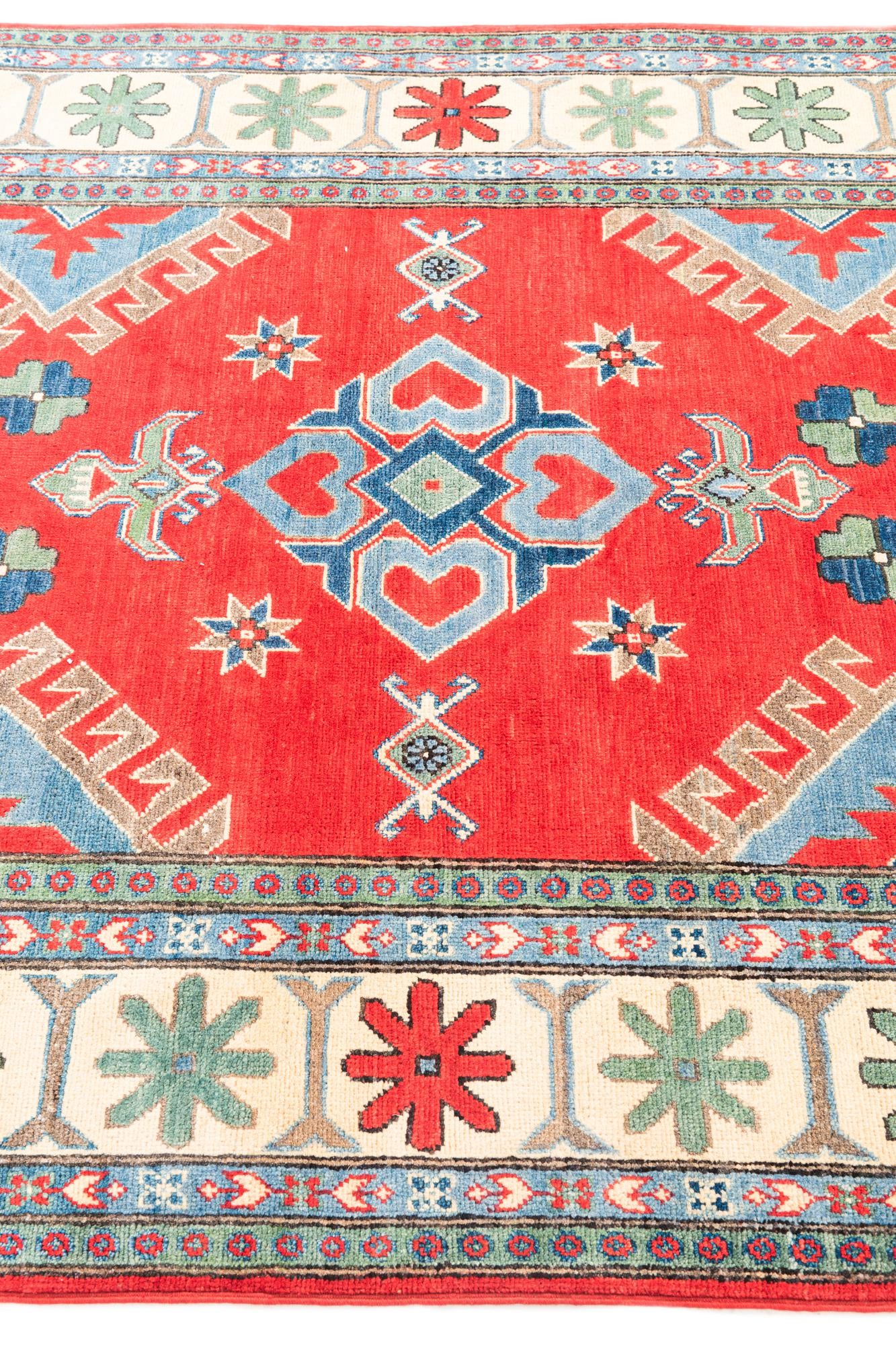 4' 9 x 6' 7 Hand Knotted Kazak Rug