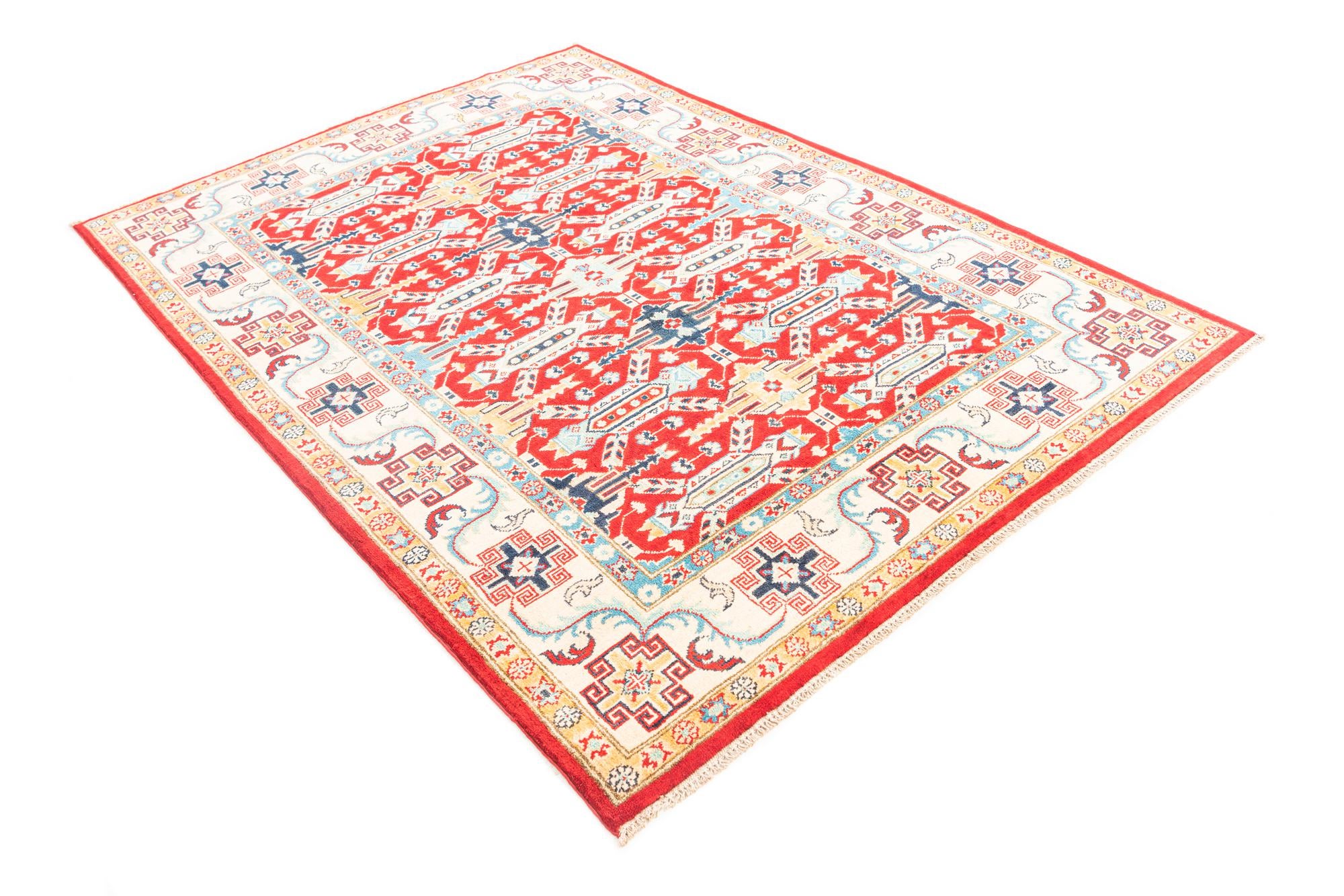 5' x 7' Hand Knotted Kazak Rug