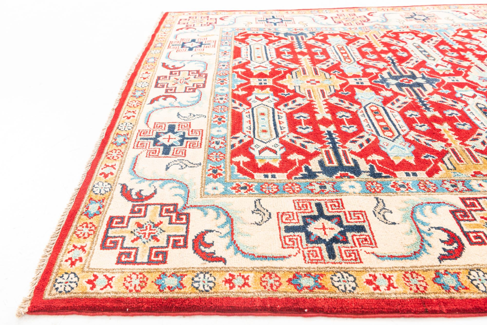 5' x 7' Hand Knotted Kazak Rug