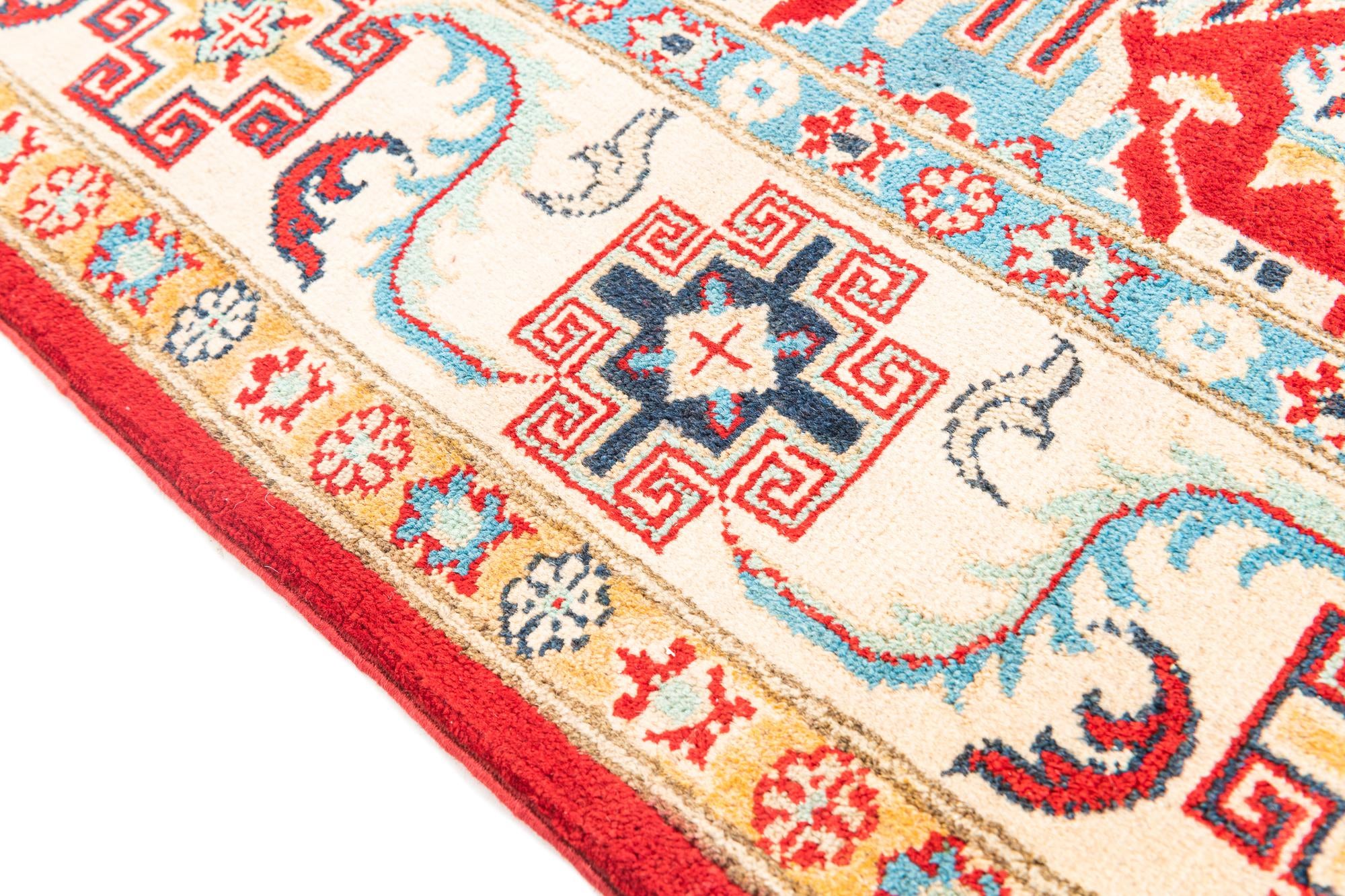 5' x 7' Hand Knotted Kazak Rug