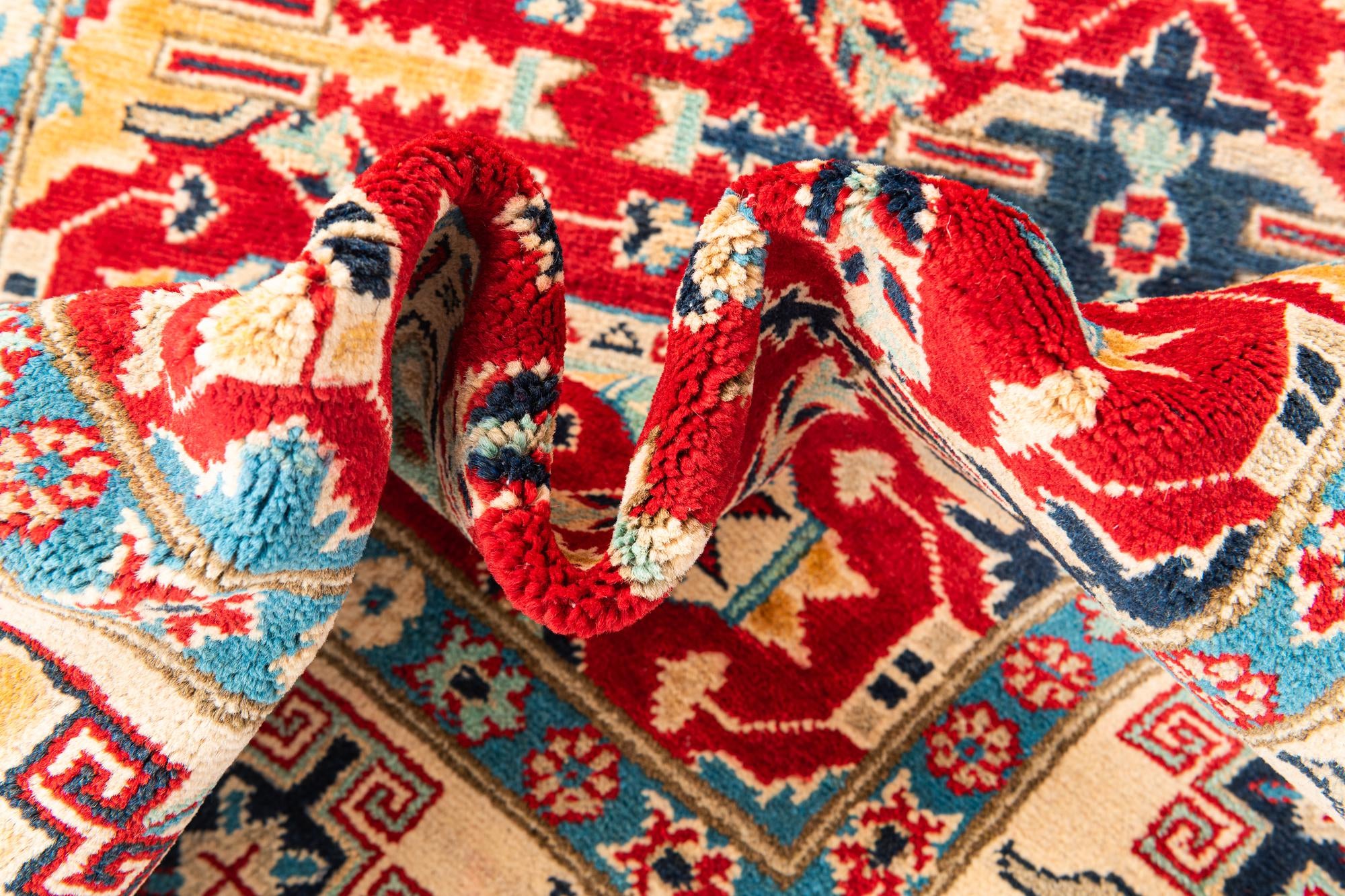 5' x 7' Hand Knotted Kazak Rug