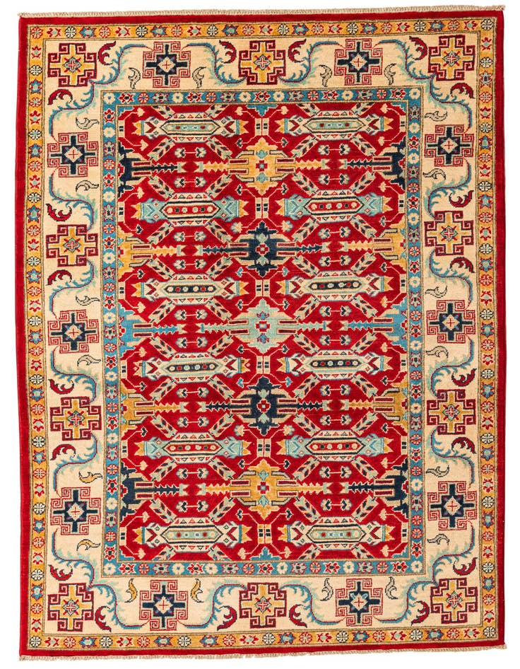 Detail image of 5' x 7' Hand Knotted Kazak Rug