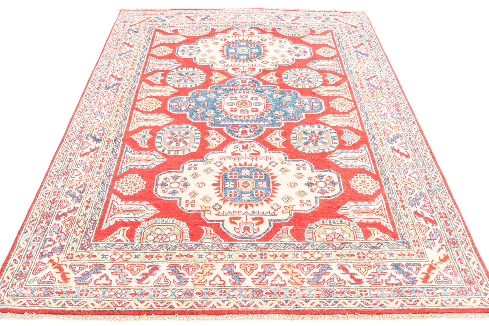 5' 2 x 6' 10 Hand Knotted Kazak Rug