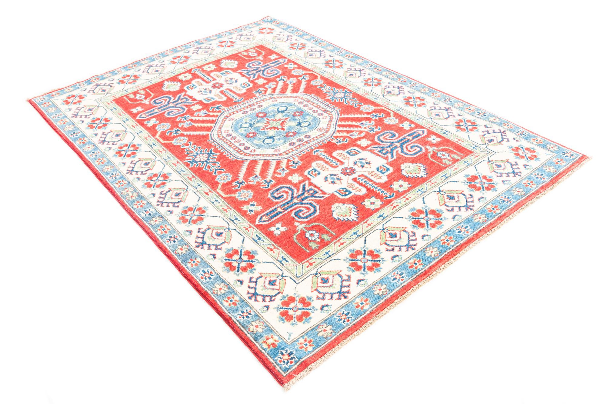 5' x 6' 9 Hand Knotted Kazak Rug