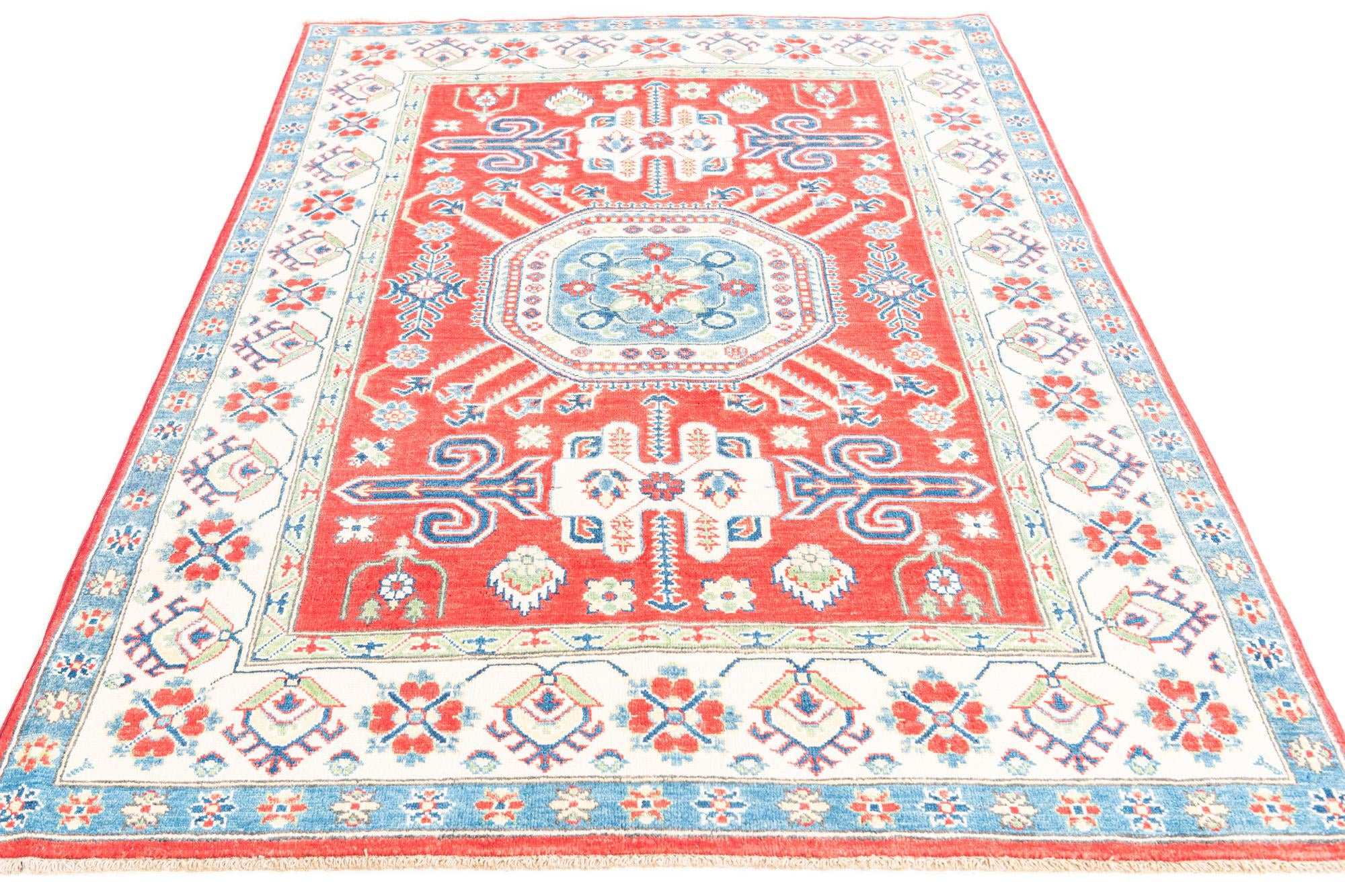 5' x 6' 9 Hand Knotted Kazak Rug