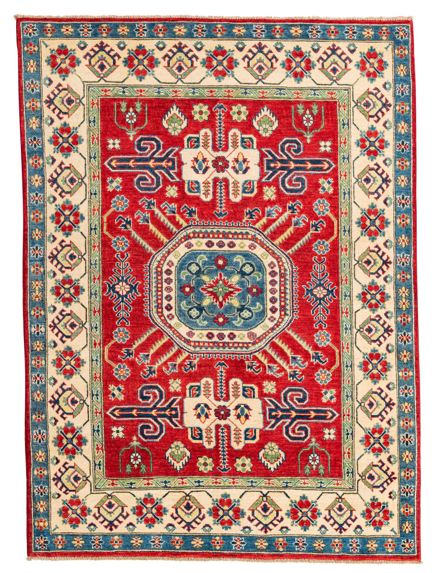 5' x 6' 9 Hand Knotted Kazak Rug