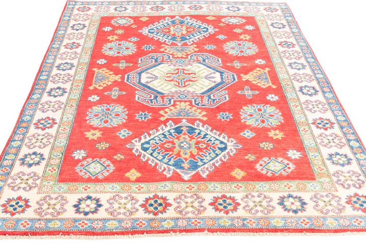 5' 4 x 6' 6 Hand Knotted Kazak Rug