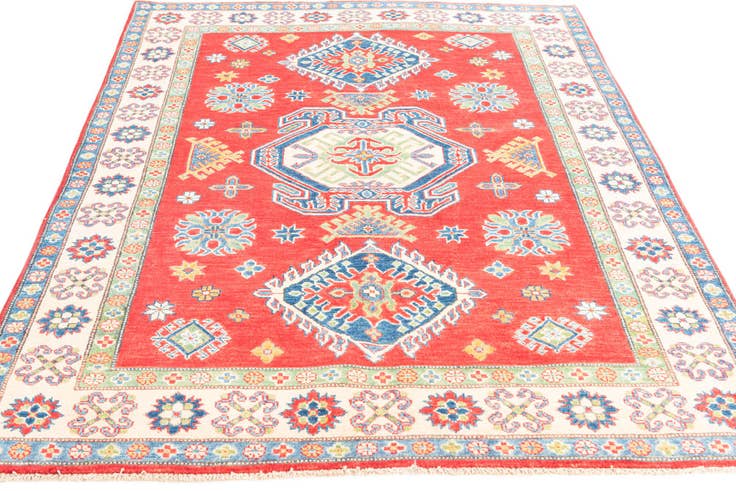 Detail image of 5' 4 x 6' 6 Hand Knotted Kazak Rug