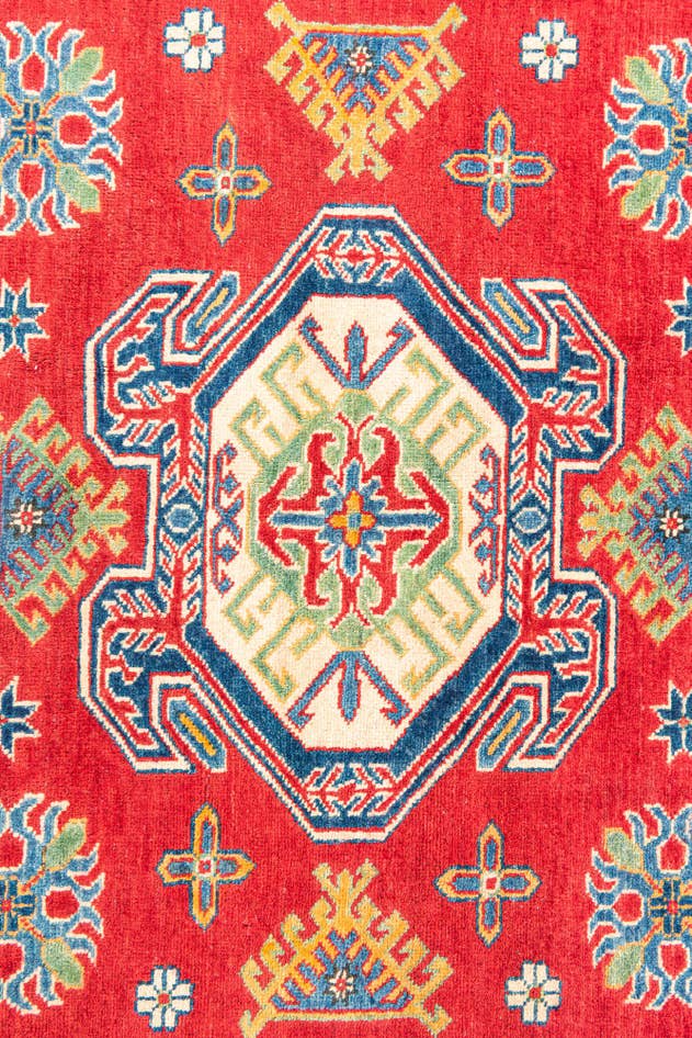 Detail image of 5' 4 x 6' 6 Hand Knotted Kazak Rug