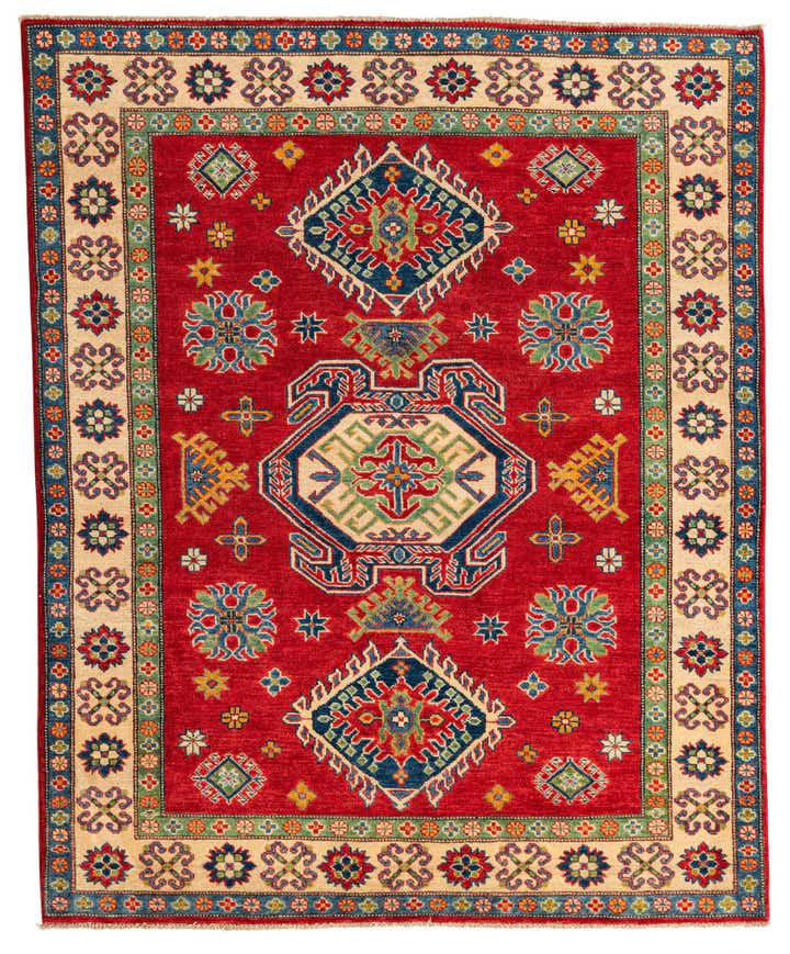 5' 4 x 6' 6 Hand Knotted Kazak Rug