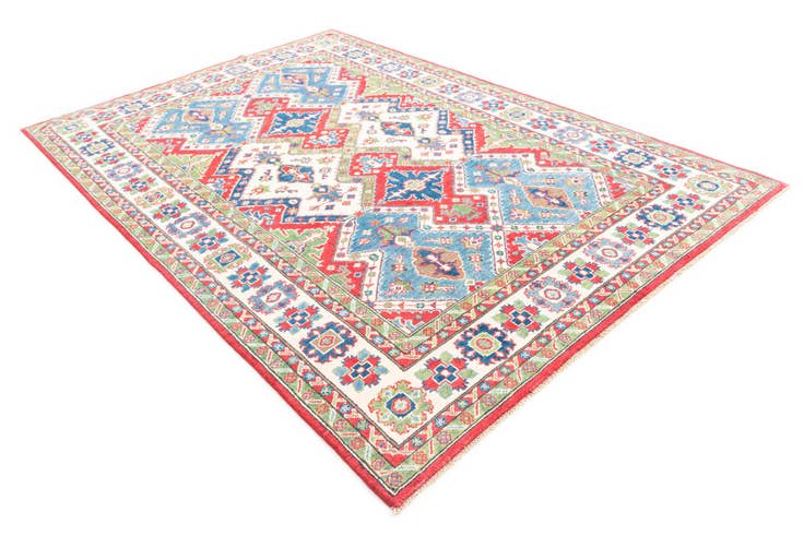 Detail image of 6' 1 x 9' Hand Knotted Kazak Rug