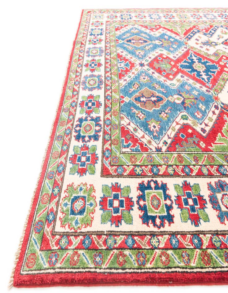 Detail image of 6' 1 x 9'  Hand Knotted Kazak Rug