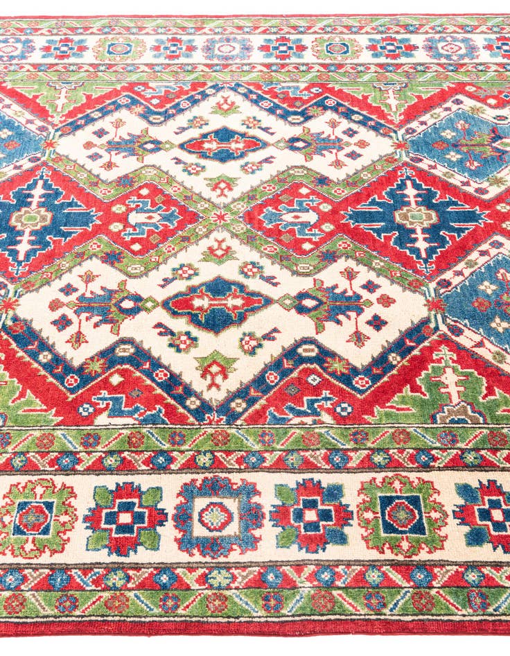 Detail image of 6' 1 x 9'  Hand Knotted Kazak Rug