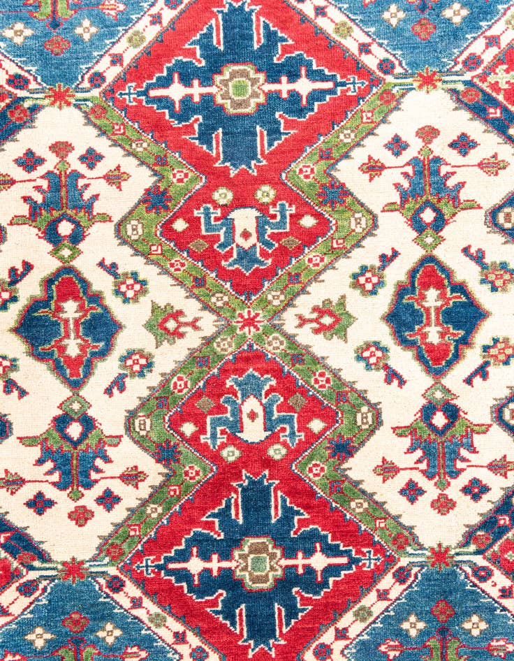 Detail image of 6' 1 x 9'  Hand Knotted Kazak Rug