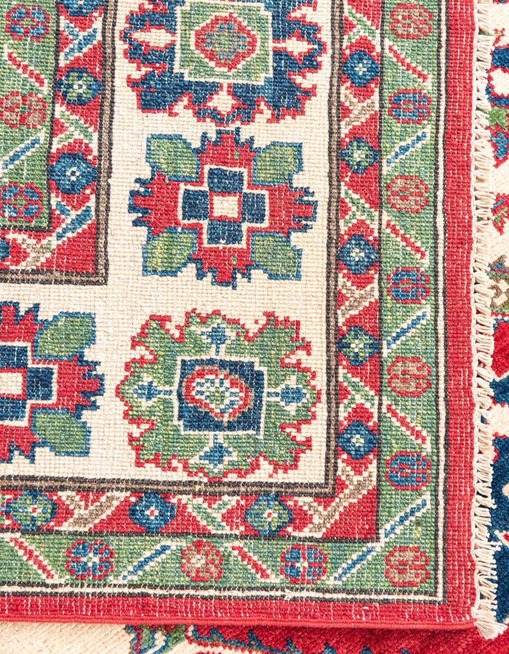 Detail image of 6' 1 x 9'  Hand Knotted Kazak Rug