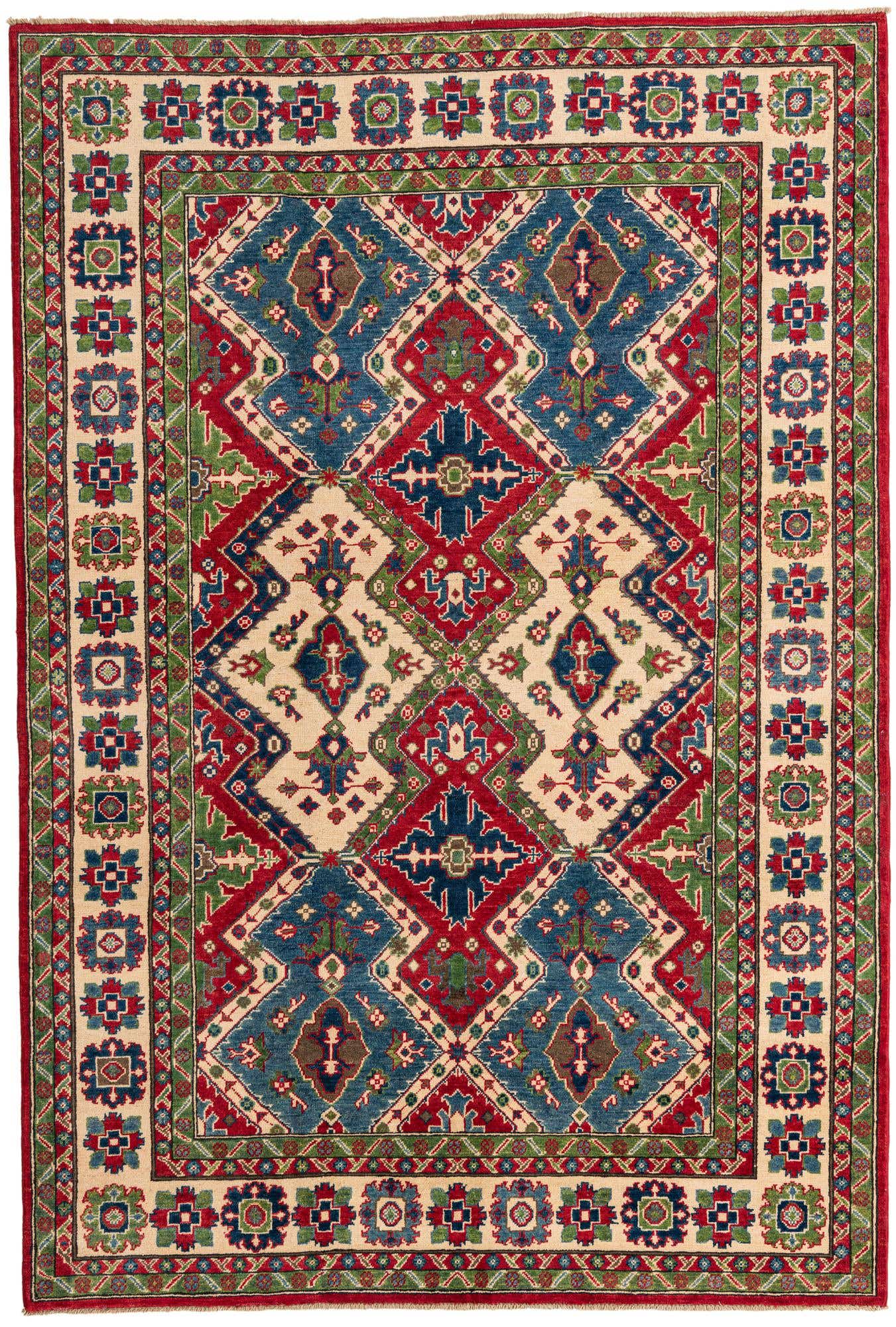 6' 1 x 9' Hand Knotted Kazak Rug