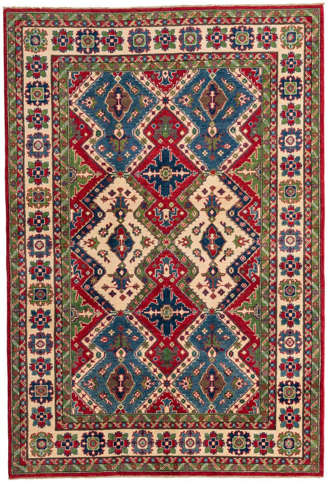 Detail image of 6' 1 x 9' Hand Knotted Kazak Rug