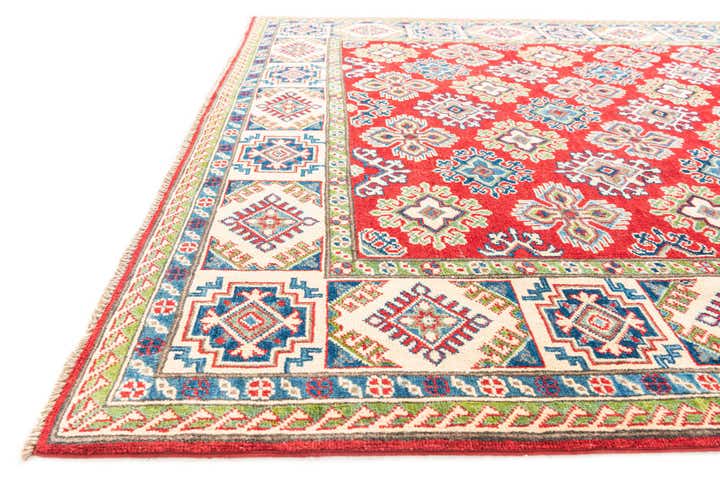 6' x 8' 7 Hand Knotted Kazak Rug