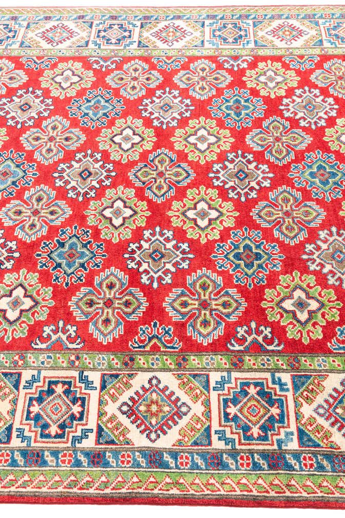 6' x 8' 7 Hand Knotted Kazak Rug