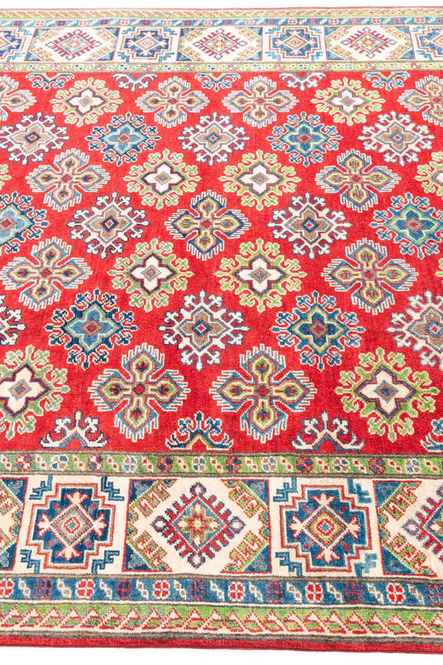 Detail image of 6' x 8' 7 Hand Knotted Kazak Rug