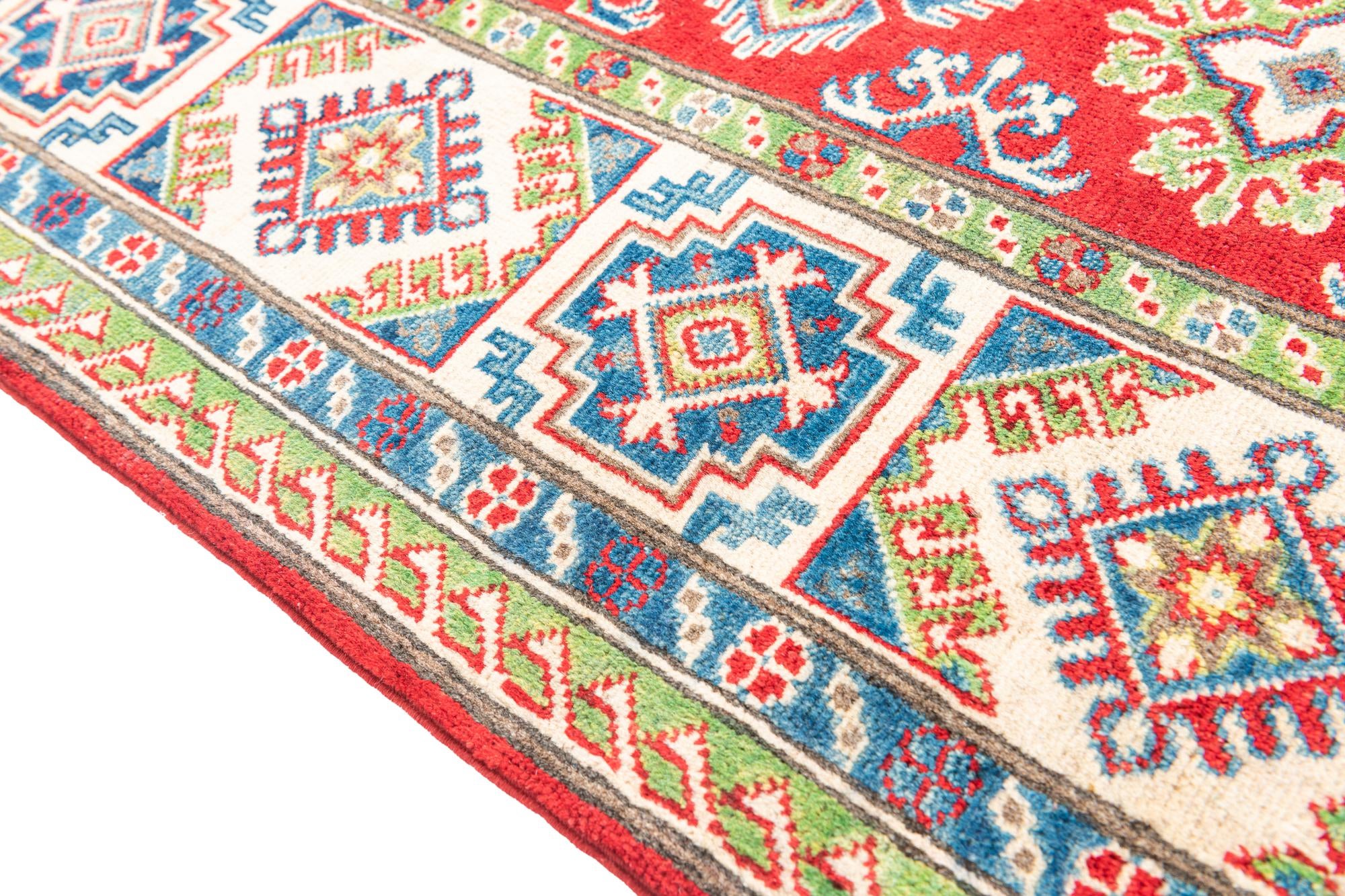 6' x 8' 7 Hand Knotted Kazak Rug