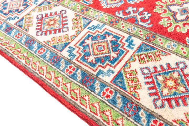 6' x 8' 7 Hand Knotted Kazak Rug