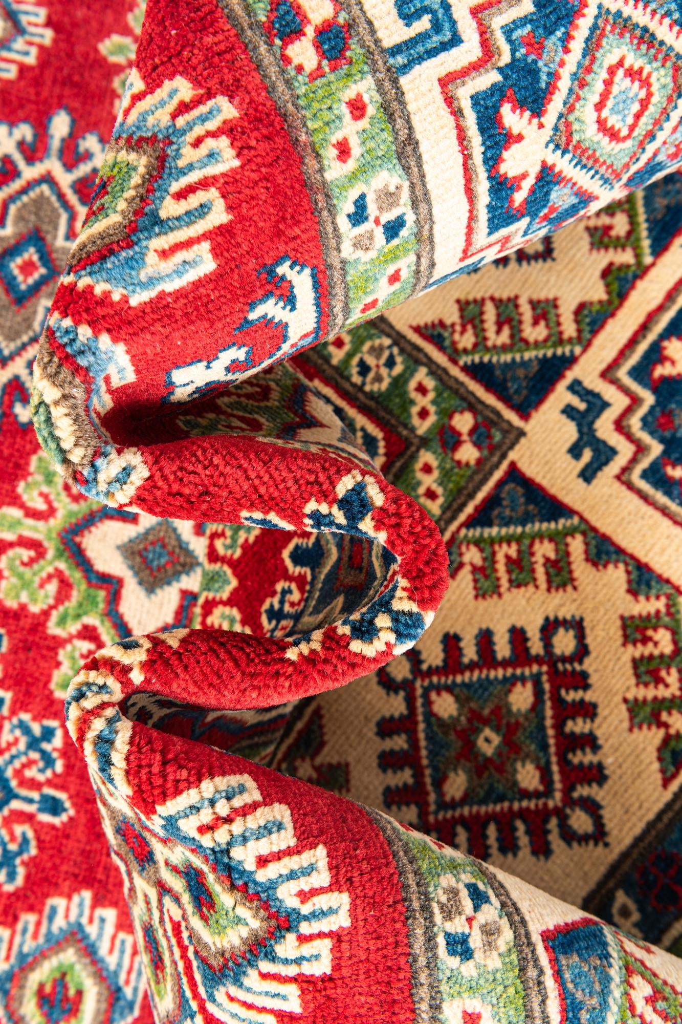 6' x 8' 7 Hand Knotted Kazak Rug