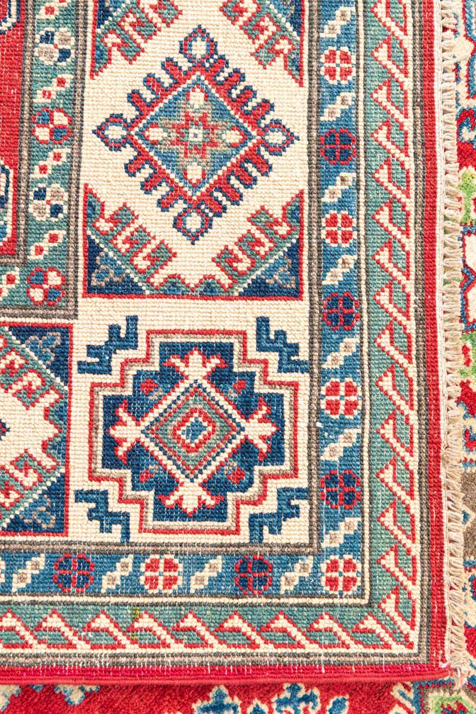6' x 8' 7 Hand Knotted Kazak Rug