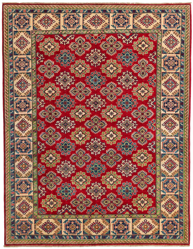 Detail image of 6' x 8' 7 Hand Knotted Kazak Rug