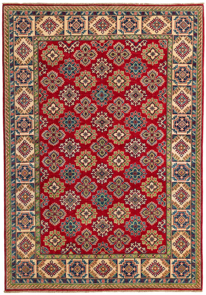 Detail image of 6' x 8' 7 Hand Knotted Kazak Rug
