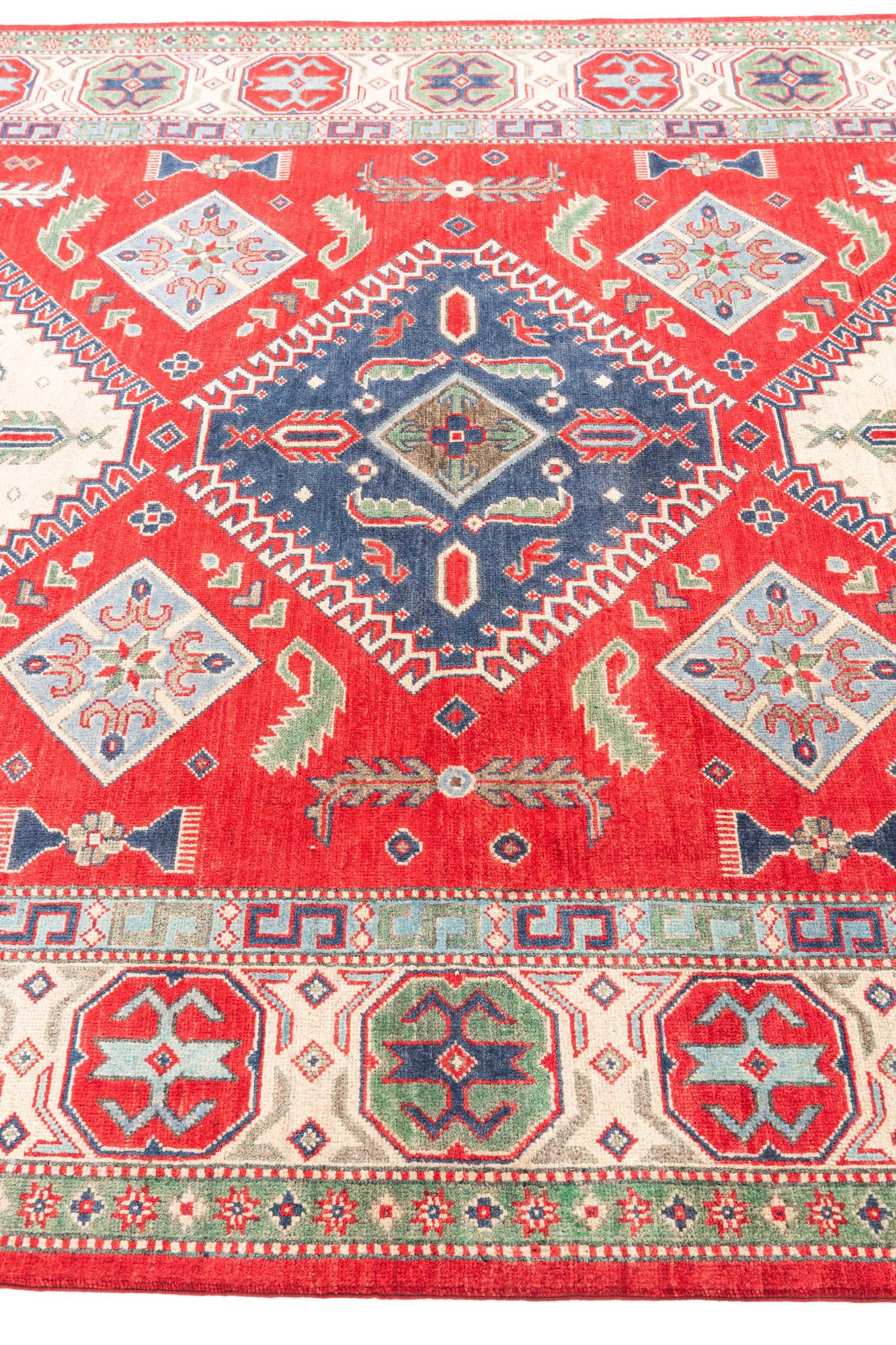 6' 6 x 9' 8 Hand Knotted Kazak Rug