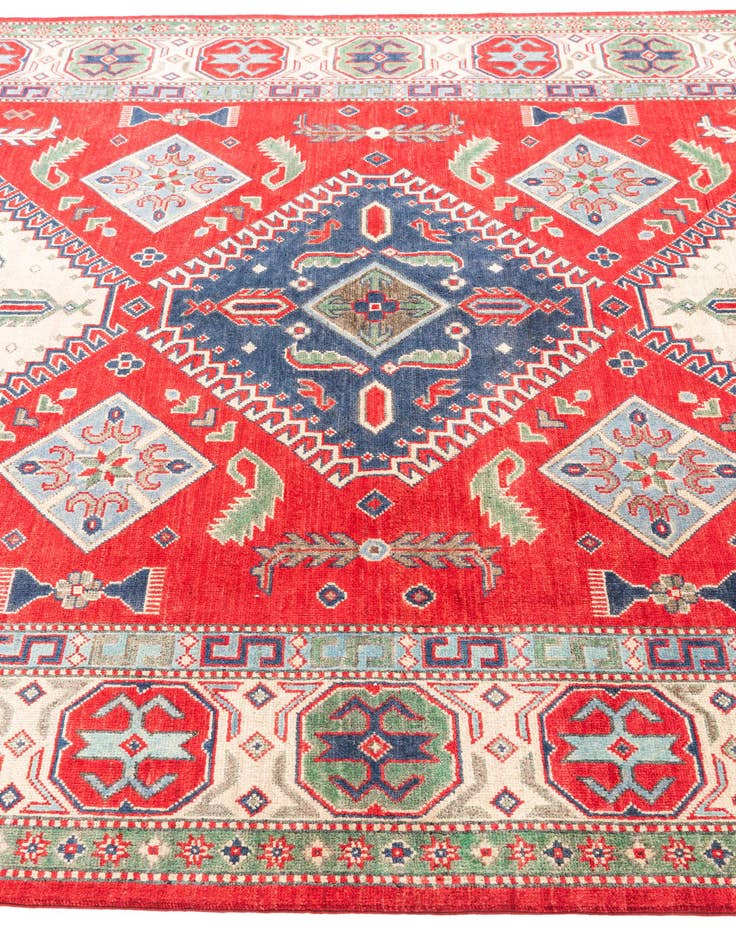 Detail image of 6' 6 x 9' 8  Hand Knotted Kazak Rug