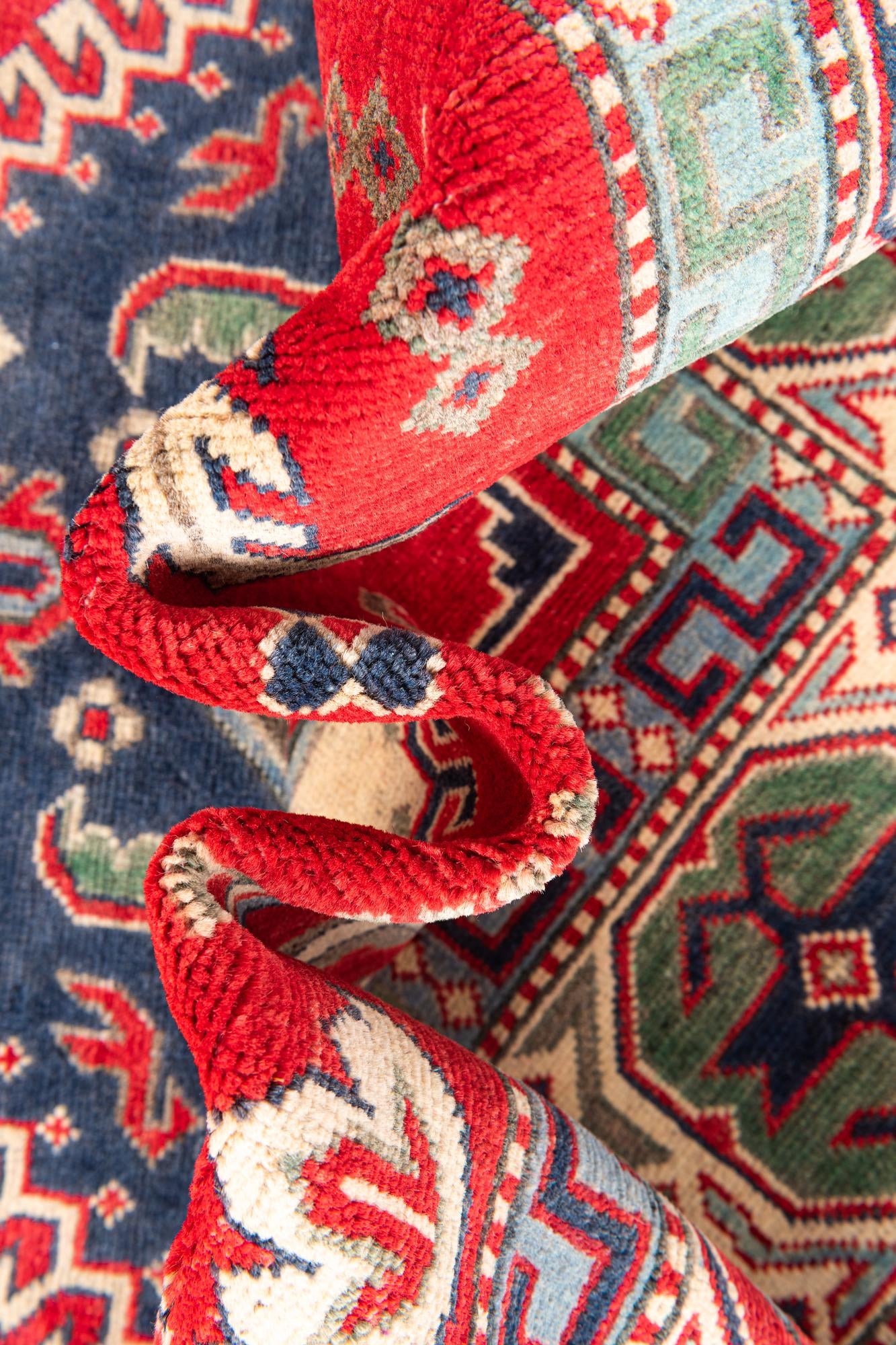 6' 6 x 9' 8 Hand Knotted Kazak Rug