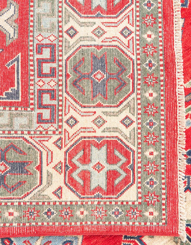 Detail image of 6' 6 x 9' 8  Hand Knotted Kazak Rug