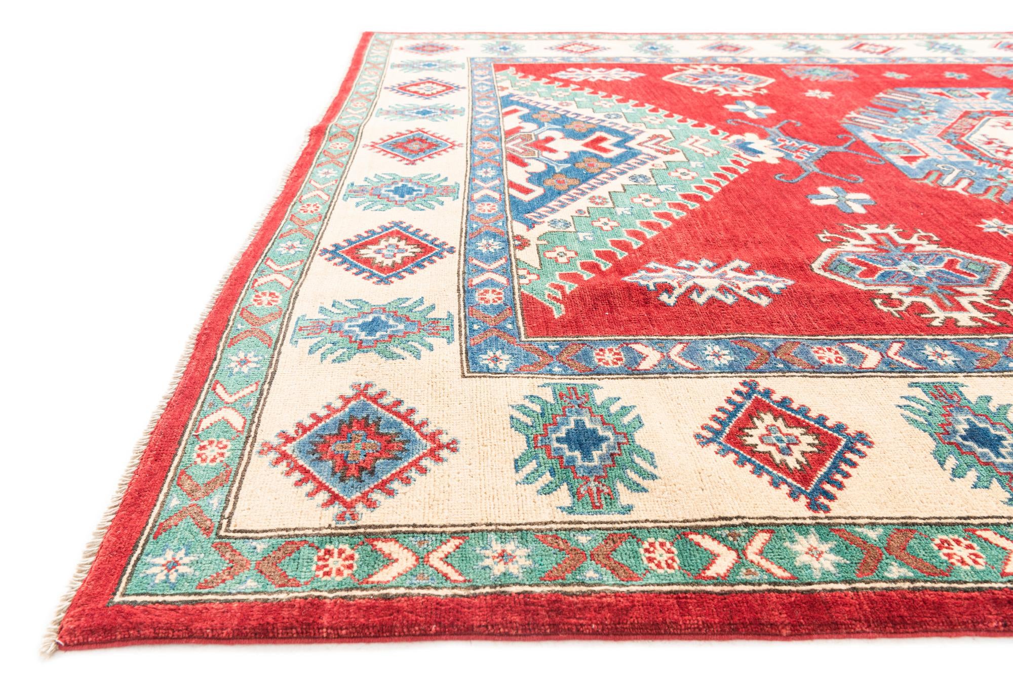 6' 8 x 9' 8 Hand Knotted Kazak Rug