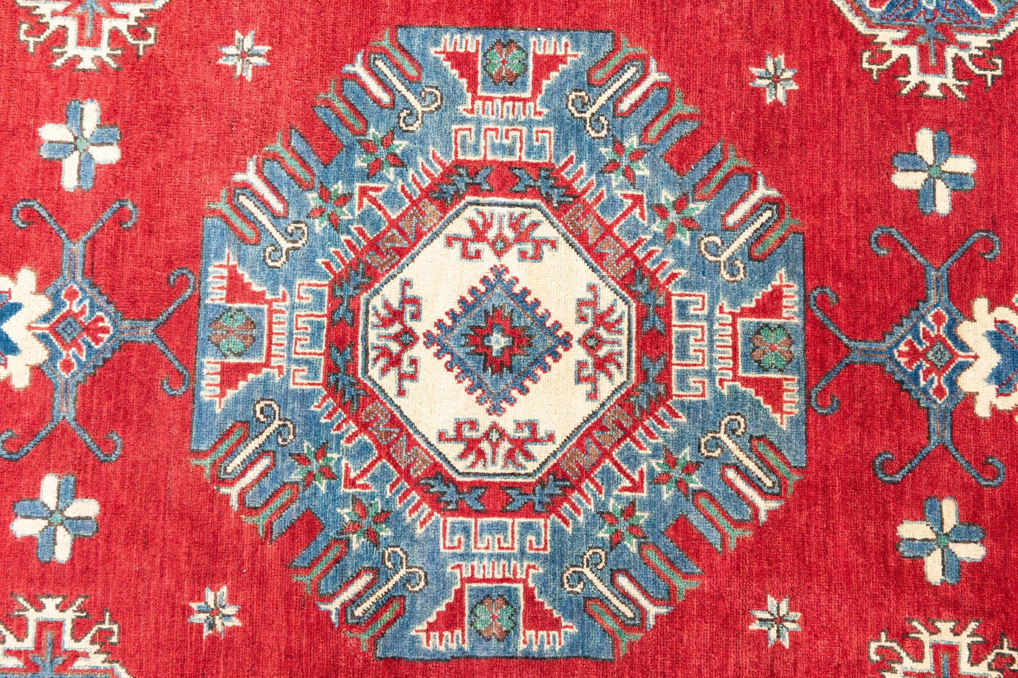 6' 8 x 9' 8 Hand Knotted Kazak Rug