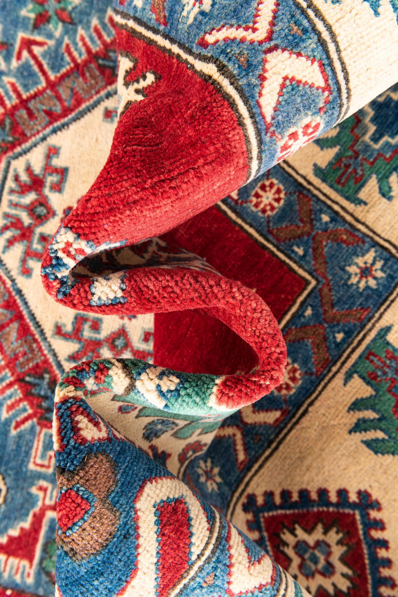 6' 8 x 9' 8 Hand Knotted Kazak Rug