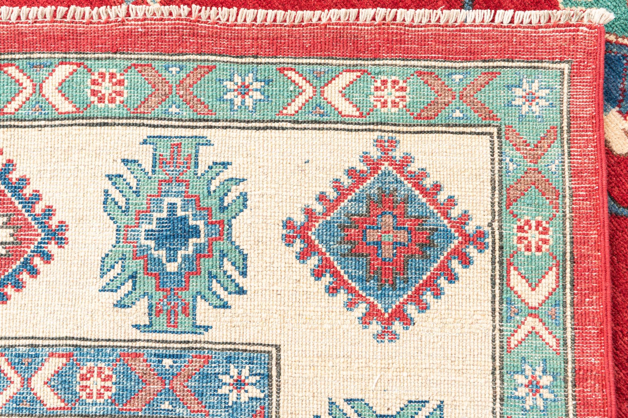 6' 8 x 9' 8 Hand Knotted Kazak Rug
