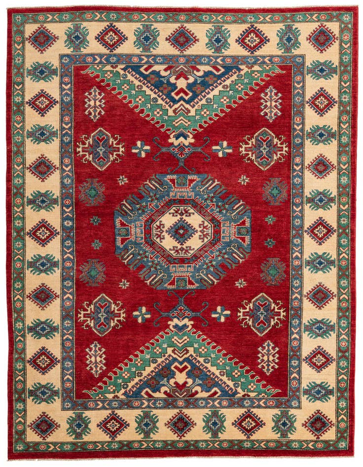 Detail image of 6' 8 x 9' 8 Hand Knotted Kazak Rug