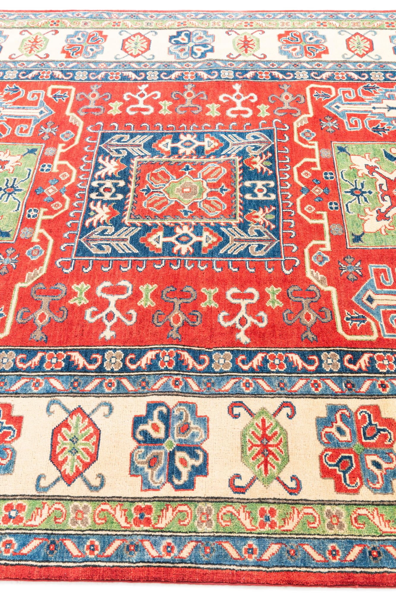 6' 8 x 9' 8 Hand Knotted Kazak Rug